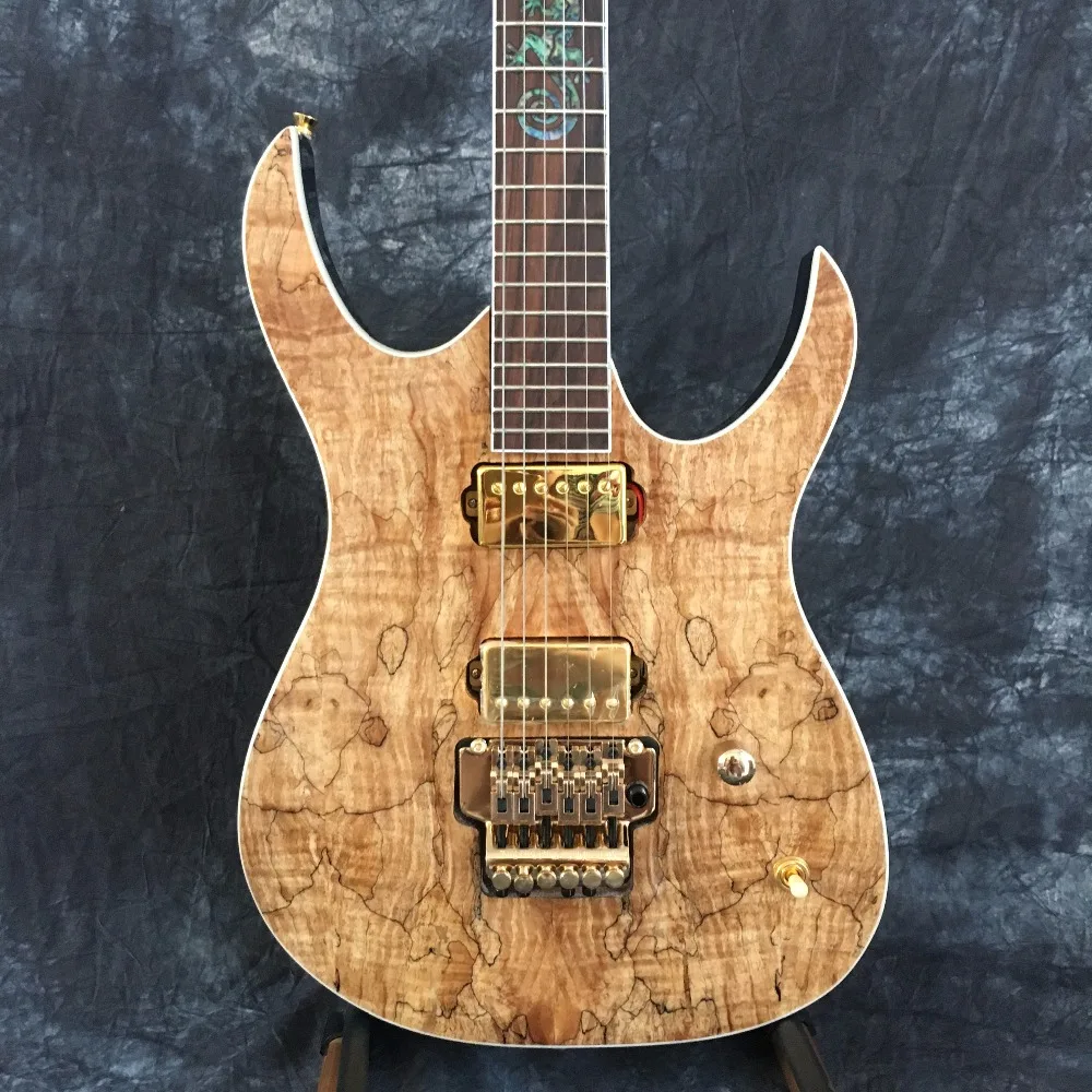 Chinese Music Instrument Natural Wood Grain Finish Custom Shop Electric