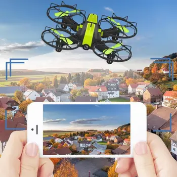 

RC Drone with LED Lights 4 HD 2.4G WiFi FPV Channels Remote Control Quadcopter Toy High Hold Helicopter Alloy ABS Aircraft Toy
