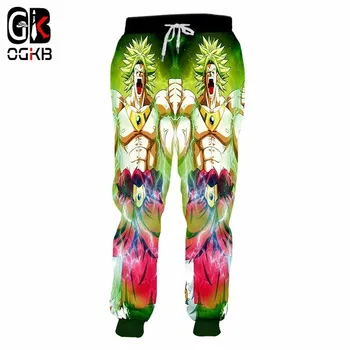 

OGKB Hot Sale Men's Casual Pants Funny Print Dragon Ball Z 3D Sweatpants Anime Sweat Pants Man Hiphop Sportswear Pantalon Homme