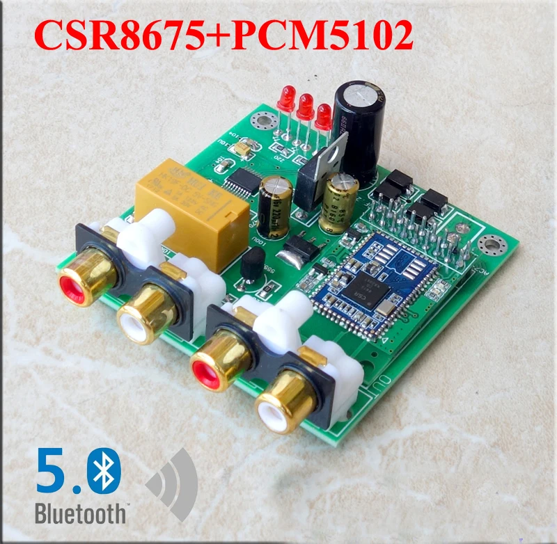 

CSR8675 + PCM5120 Bluetooth 5.0 APTX HD DAC Bluetooth Receiver Support for analog input and output