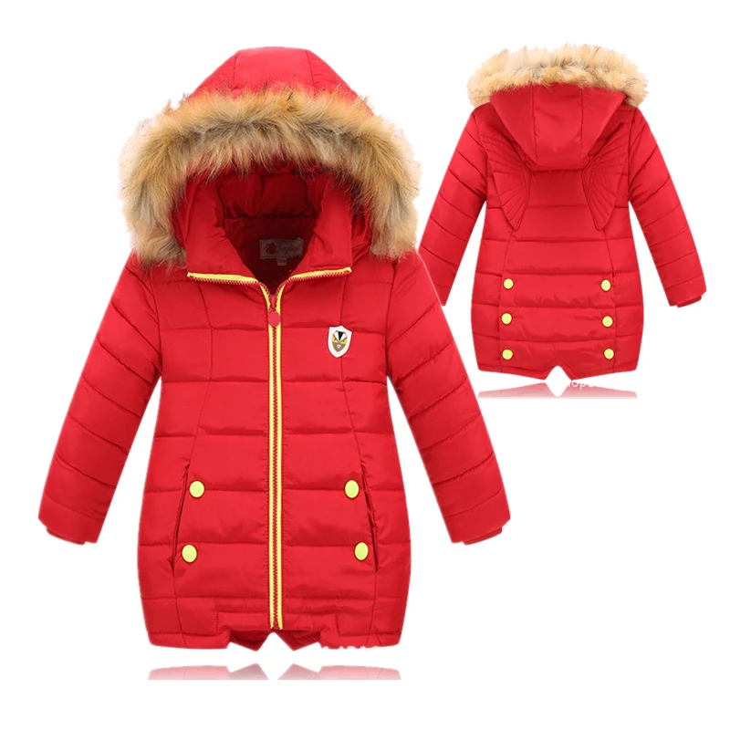Keep Warm Winter Jacket for Girls and Boys Cute Down Coat with wings Hooded Winter White