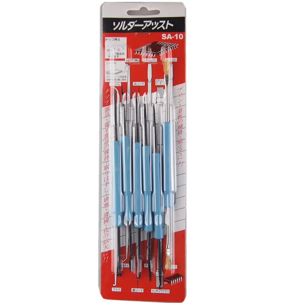 

6pcs Desoldering Aid Tool Kit Help Solder Auxiliary Tools Welding Work Electronic Heat Assist for Grinding PCB Cleaning Repair