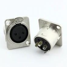 Металл 3pin XLR Женский разъем XLR гнездо для микрофона 3pin сиденья Аудио разъем 5 шт./лот