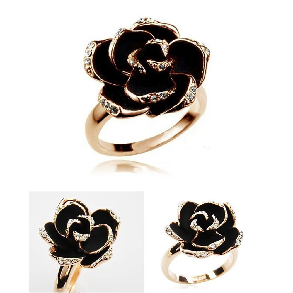 OTOKY 1 шт. женское Ювелирное кольцо с розовым цветком на палец для подарка для любви Mar23