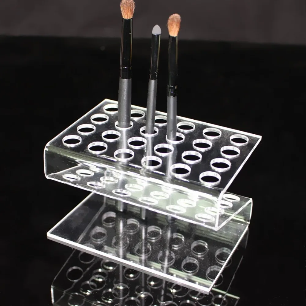 makeup brush organizer 24 Grids Eyebrow Pencil Positioning Frame Acrylic Makeup Organizer Lipstick Pen Shelf Holder Multi Function Exhibition Stand Makeup Organizers for man