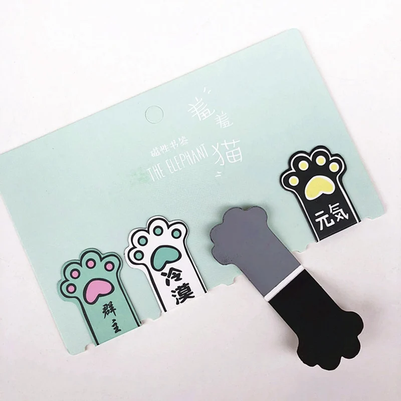 

4 Pcs/pack Cactus Bear Naked Magnet Bookmark Paper Clip School Office Supply Escolar Papelaria Gift Stationery