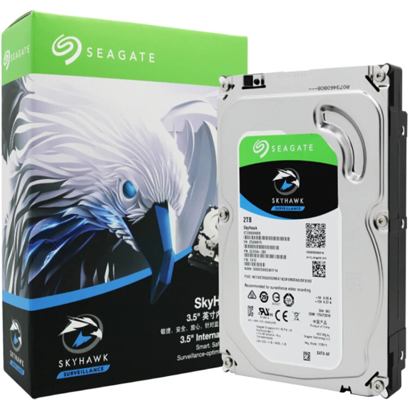  Disco Duro de vigilancia de vídeo Skyhawk 2 TB HDD interno Seagate Original 35 