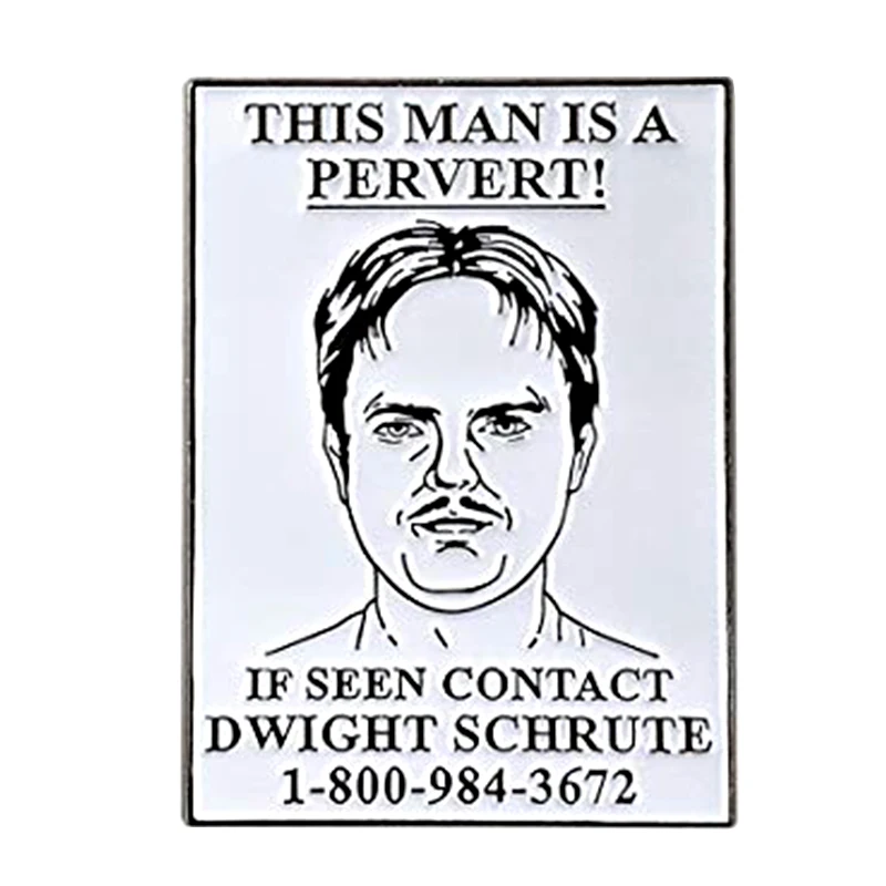 

Prison Mike brooch Dwight Schrute The office pins funny pervert notice badge tv show fans decor