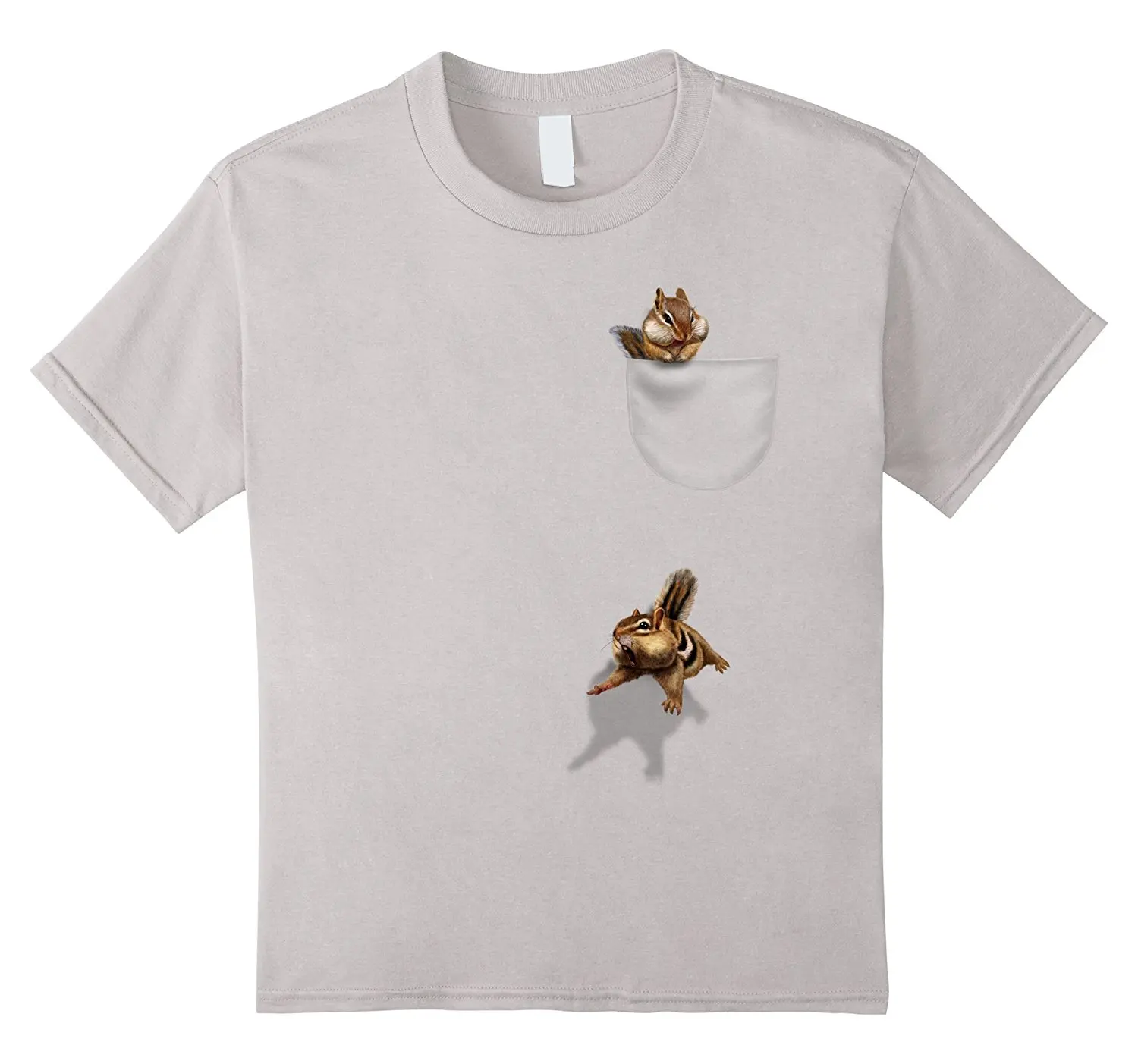 

2019 Hot Sale 100% cotton T-Shirt - Cute Pocket Chipmunk, Funniest Squirrel Falling Tee shirt