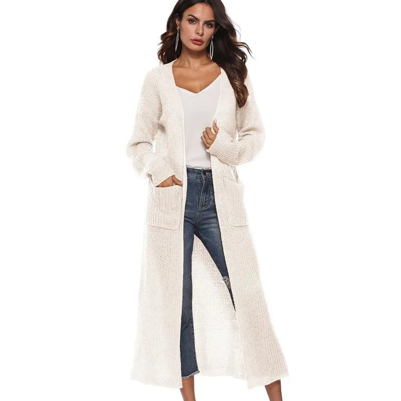 Plus Size Women's Long Cardigan Sweater with Loose Asymmetrical Hem - Thick Kimono Style Outerwear image 5