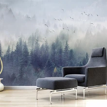 Beibehang пользовательские обои скандинавский Свежий Лесной пейзаж дизайн ТВ фон стены гостиной спальни росписи 3d обои фото