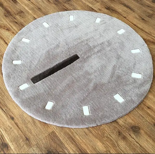 3D круглые часы в скандинавском стиле коврики для часов толстый ковер для детской комнаты коврик для купания коврик для спальни нескользящий 70*70 80*80 см компьютерный коврик