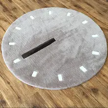 3D круглые часы в скандинавском стиле коврики для часов толстый ковер для детской комнаты коврик для купания коврик для спальни нескользящий 70*70 80*80 см компьютерный коврик