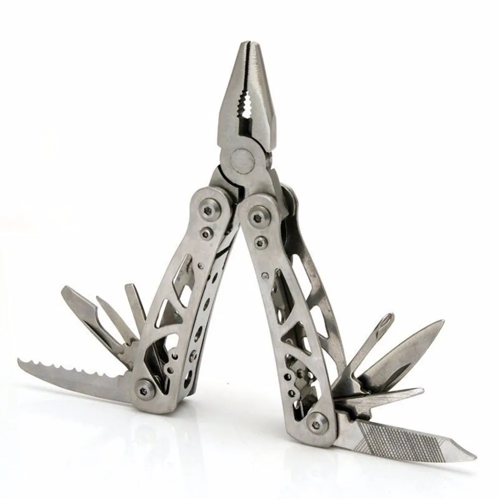 Stainless Steel Folding Portable Multifunction Tool Mini Plier Knife Saw Screwdriver Combination Tool