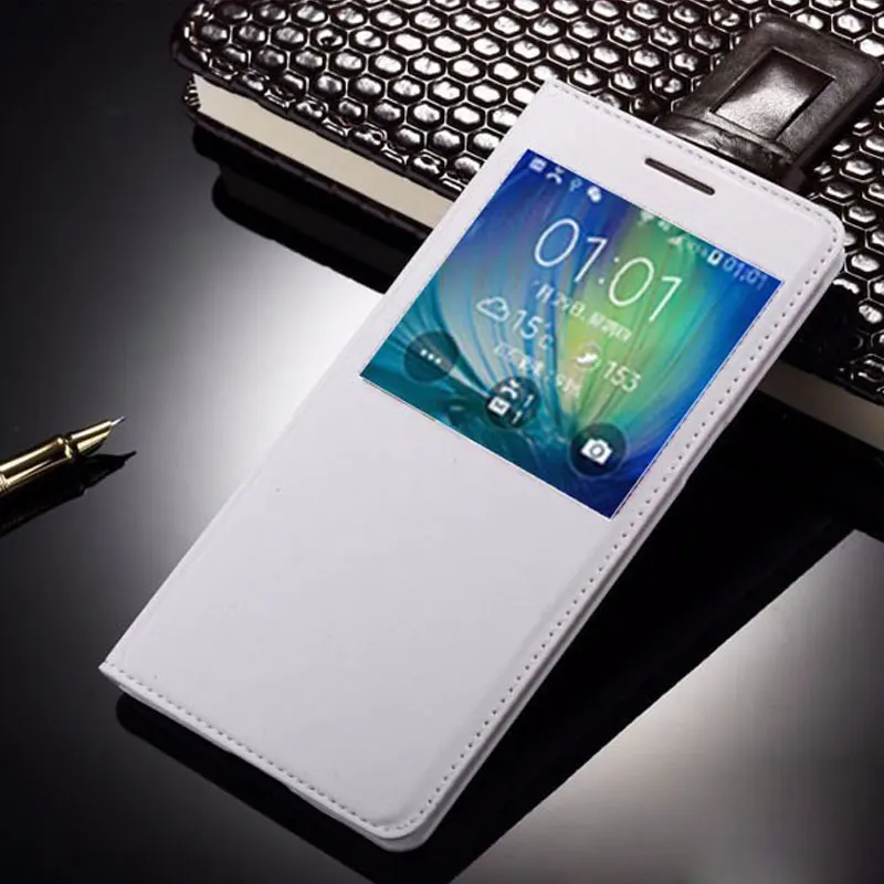 For Samsung C5 Case Window View Flip Leather Cover Galaxy C5000 Stand Thin Original Phone Bag Coque |