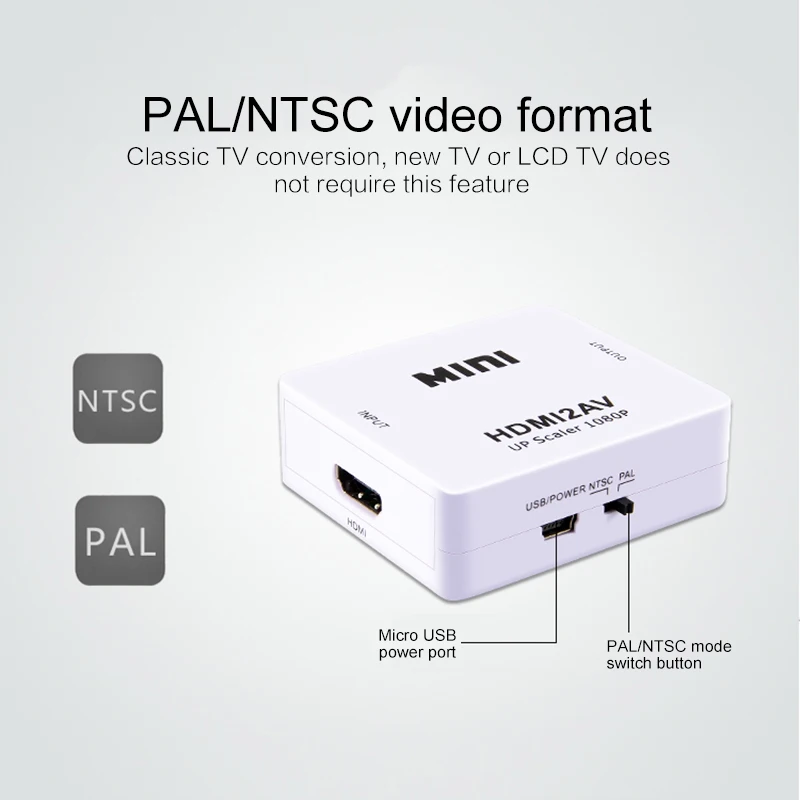 HD 1080P мини HDMI в VGA конвертер с аудио HDMI2VGA видео коробка адаптер для Xbox360 PC DVD PS3 PS4