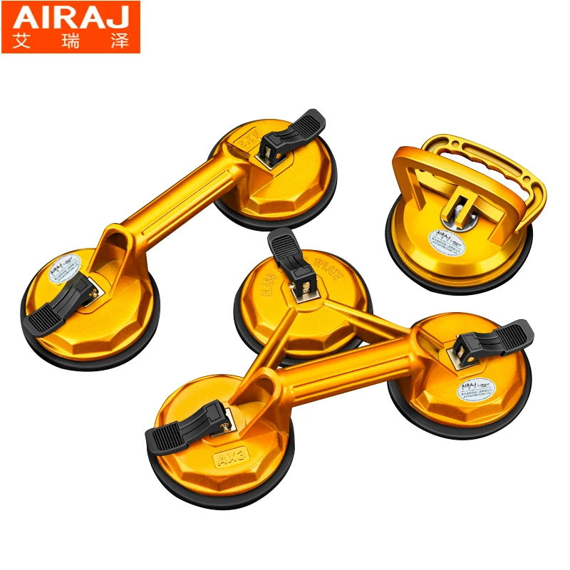 AIRAJ Tile Glass Lifter Suction Cup Glass Sucker Repair Mover Tool Dent Remover Puller Flooring Sucker High Quality Rubber