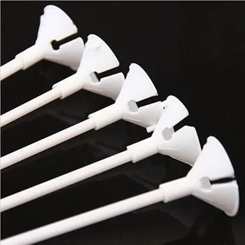 

High quality balloon stick 100pcs/lot red yellow green blue pink white balck 32cm balloons PVC rods for support balloon stick
