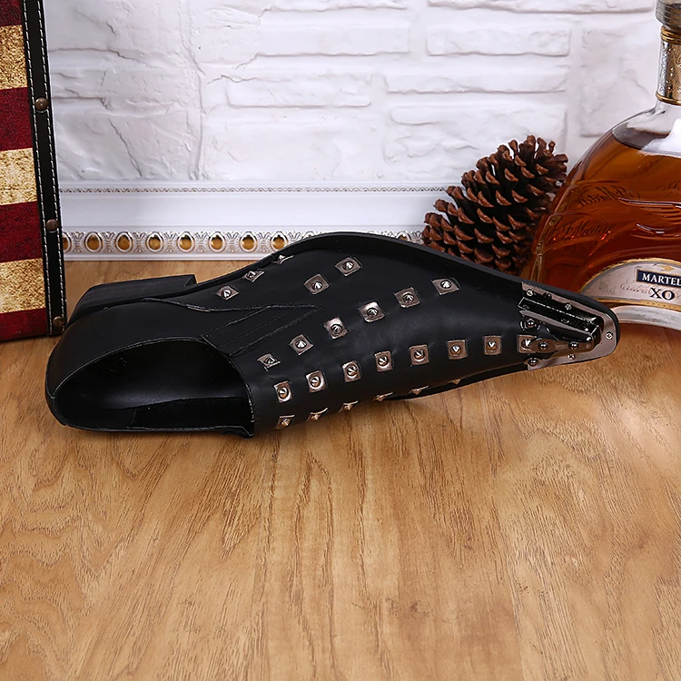Dos Vestido Fumar Casual Flats Sapato Condução Moda Slip Spikes De Mocassins On Sapatas Shoes Homens Revit Men HxaqCw0Hdn