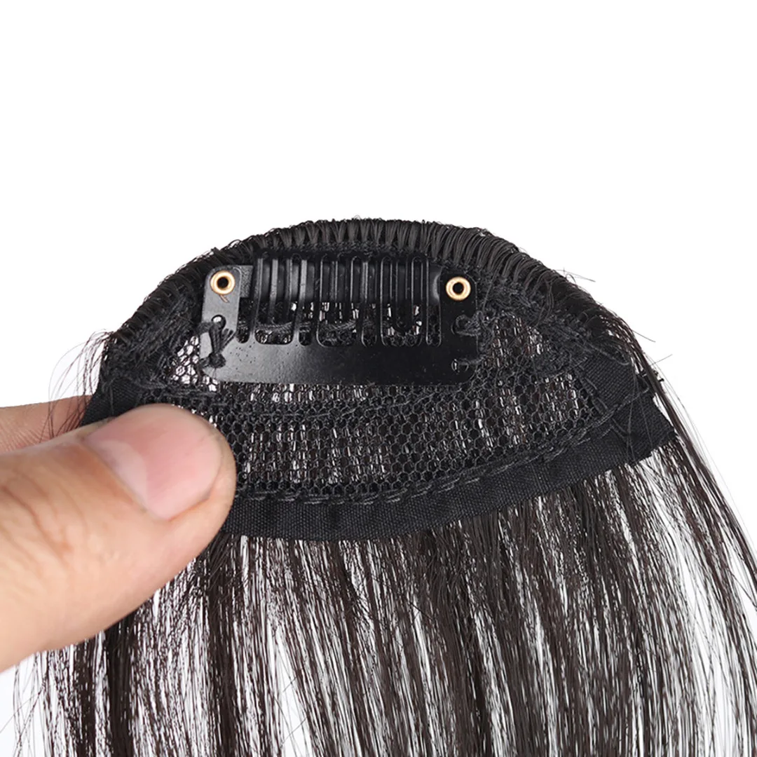 High Temperature Fiber Thin Air Fringe Bangs False Fake Hair Extension Clip on Front Hairpiece Fake Hair Fringes For Women