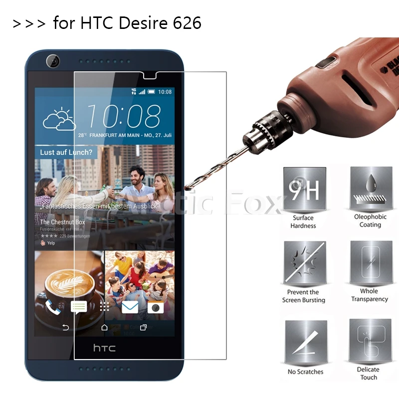2 шт./лот закаленное Стекло для htc Desire 626 S Экран протектор Защитная пленка