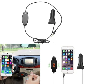 

Car Kit Handsfree 3.5mm AUX Audio Music Receiver Player Hands free Speaker Car Accessories Universal Mobile Phone Car-Charger