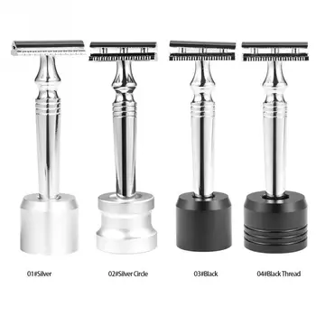 

Round Beard Shaver Brush Base Razor Manual Shaving Brush Stand Zinc Alloy Mustache Shaving Brush Holder Safety Razor Base Stable