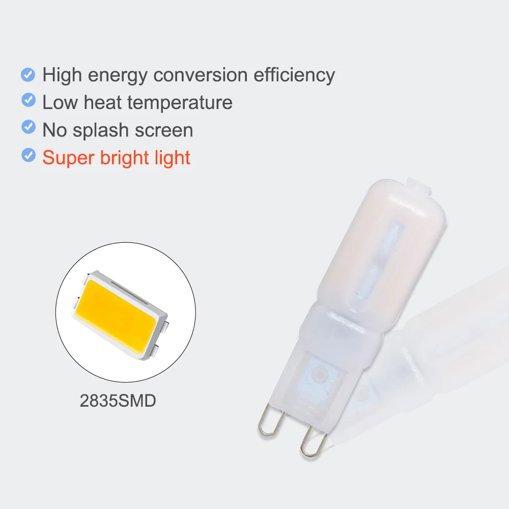 Светодиодная лампа G9 SMD2835 для люстры 5 Вт 7 9 220 В переменного тока 110 В|Светодиодные