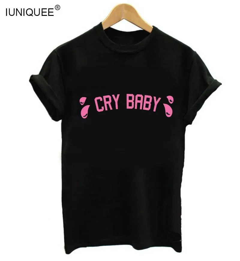 Women T shirt Melanie Martinez Cry Baby Pink Letters Print Cotton ...