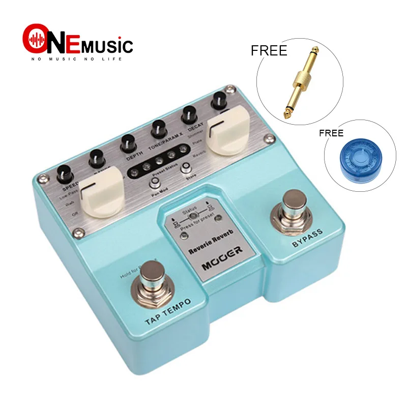 

Mooer Reverie Reverb Two-channel Stereo Digital Reverb Guitar Effect Pedal True Bypass with Pedal Connector