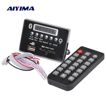 

Aiyima 9-12V LED Bluetooth MP3 Decoder Board WAV WMA FLAC Decoding Player Audio Module Support FM Radio USB With Remote Control