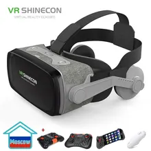 VR SHINECON G07E 3D VR очки гарнитура с наушниками для 4,7-6,0 дюймовых Android iOS смартфонов