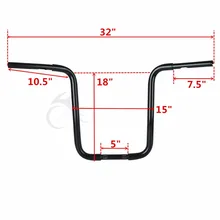 Мотоцикл черный 1-1/" 18" Rise Ape руль для Harley Sportster 883 1200 на заказ XL FXST FLST