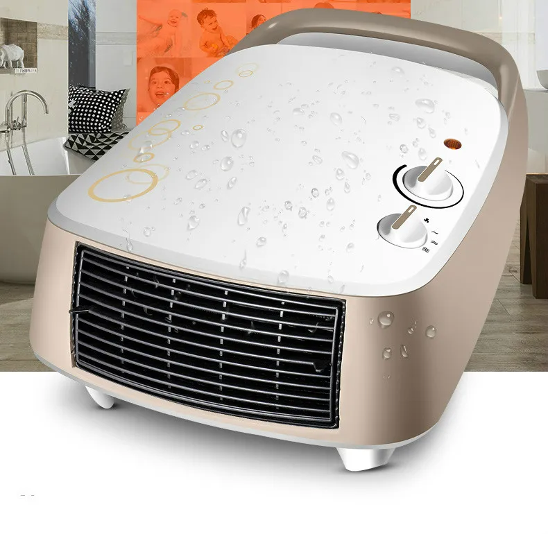 Fan heater with changes in temperature the bathroom electric mini hot