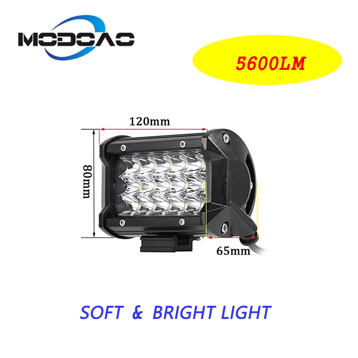 

New 54W 5D high-brightness LED car work light spotlights for off-road vehicle ATV motorcycle boat 6000K 2pcs better ahead