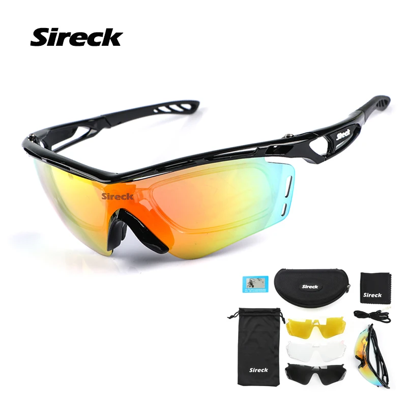 

Sireck Unisex Polarized Sunglasses For Sport Fishing Cycling Driving Sun Glasses 4 Lens Photochromic UV400 Night Vision Glasses