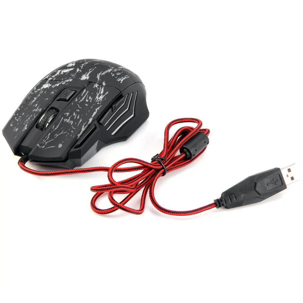 Hxsj A874 3200 Точек на дюйм 7 Пуговицы изменение LED оптическая USB проводной Мышь геймер