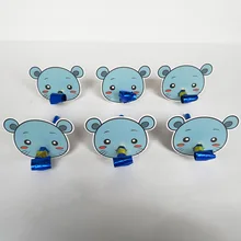 6 шт./партия, милые красочные Мультяшные животные, свистки для детей, для дня рождения, вечеринки, выдувание дракона, для детей, для дня рождения