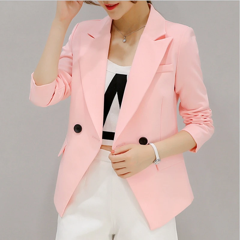 2018 новые женские офисные костюм пиджаки Мода двойной Button Blazer Для женщин пиджак