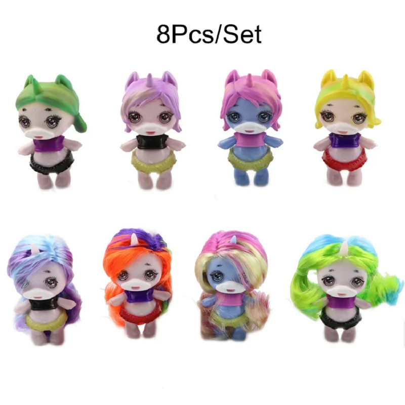 

Hot Sale Sparkly Critters Doll Poopsie Slime Silcone Unicorn Dolls Collection Figures Toy For Children Best Gifts Set