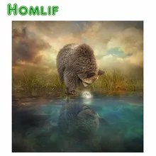 Алмазная картина медведь 5D DIY Алмазная картина набор на заказ ручка с фигуркой кошки Алмазная картина Полная площадь аксессуары croix johnny hallyday
