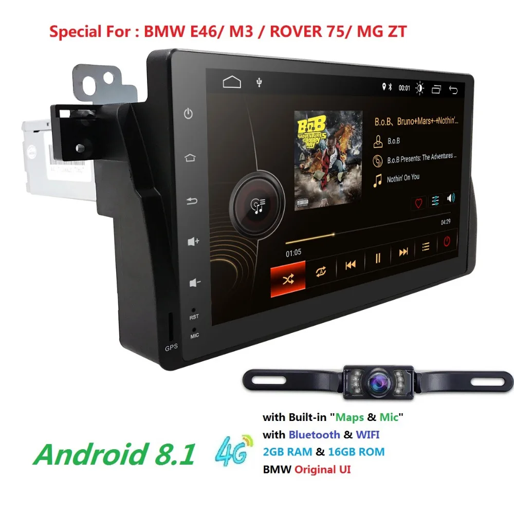 Hizpo 9 &quot4G Android 8 0/8 1 автомобиля gps для BMW E46 M3 MG Rover 75 1999 2000 2001 2002 2003 2004 ZT мультимедийный