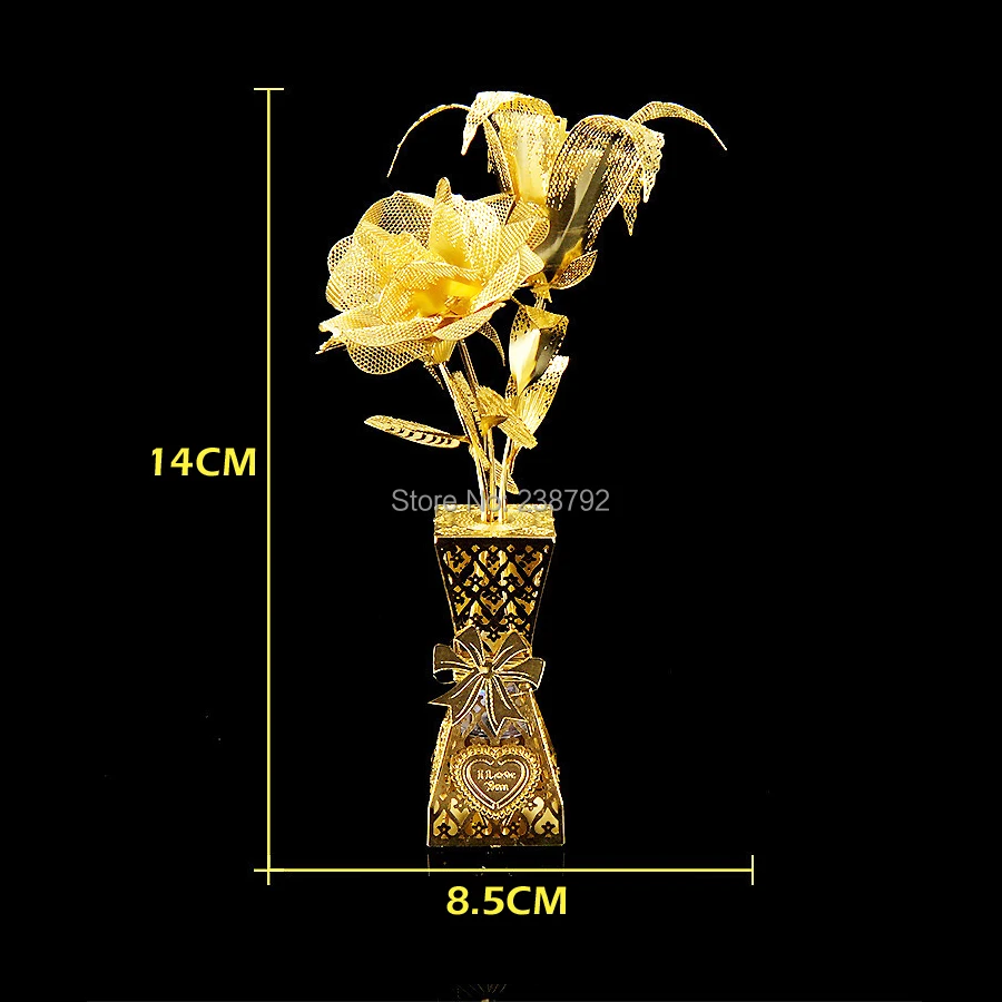 

3d Metal Miniature Romantic Flower Model Kits Puzzle Toys Splicing Hobby Building Durable Brass Material Laser Cut Jigsaw Toys