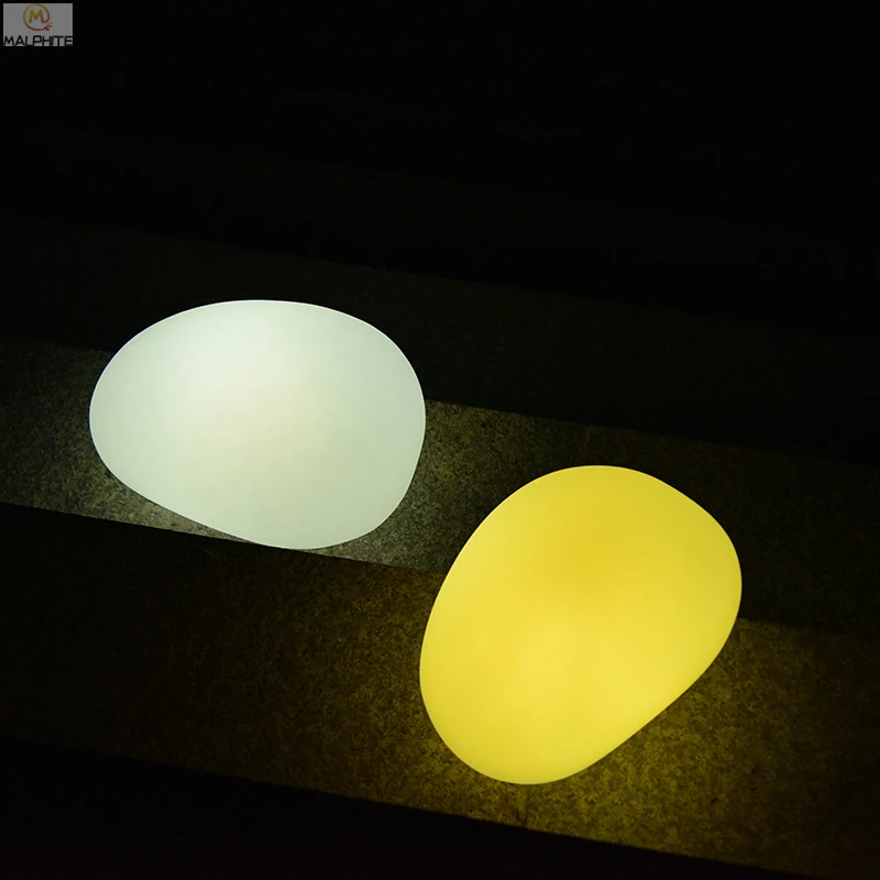 

LED Pebbles night light Waterproof Remote Control color moon lamp simulation pebble decor Courtyard Park lighting luminaria