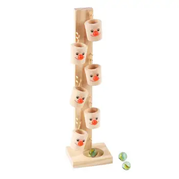 

Baby Montessori Clown Pattern Wooden Blocks Tree Marble Ball Run Track Game Montessori Toys for Children Education Birthday Gift