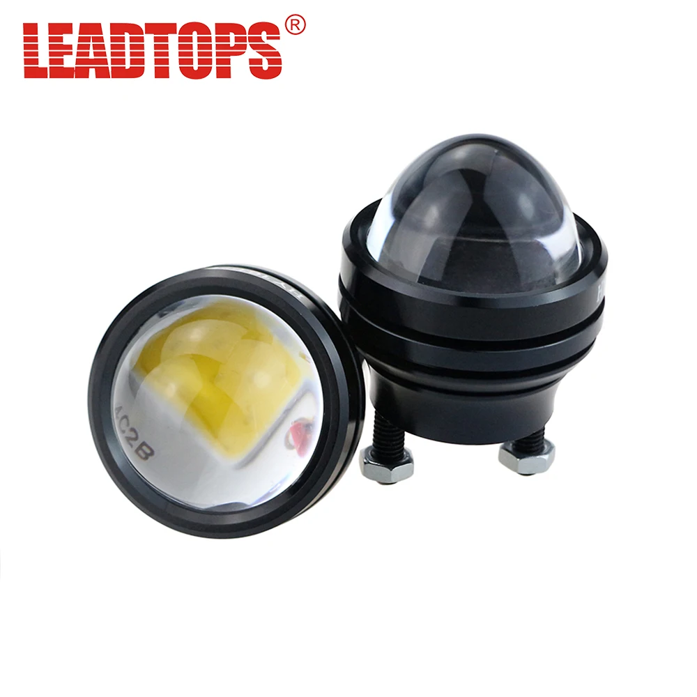 Leadtops супер яркий автомобиль Алюминий LED Devil Eyes Light+ глаза ангела объектив с линзой DRL Противотуманные огни Водонепроницаемый DC12V de