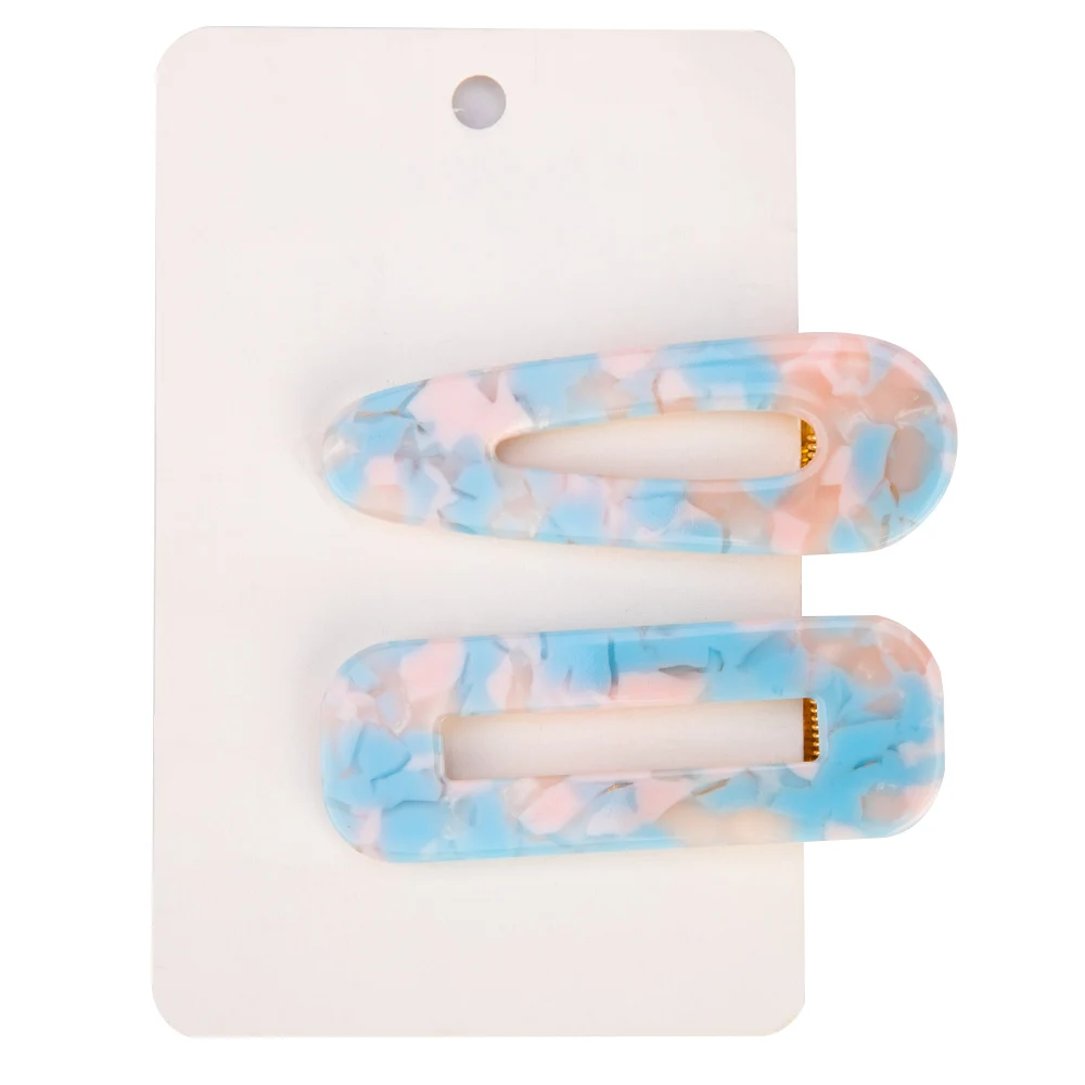 2pcs blue 2 шт. винтажные полые заколки для волос для женщин леопардовая мраморная текстурированная Геометрическая Заколка-Утконос заколка для волос аксессуары для волос - Цвет: 2pcs blue