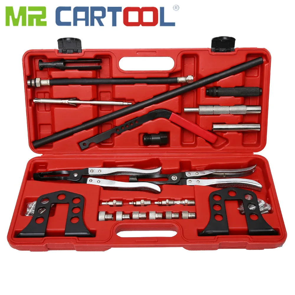 

MR CARTOOL Cylinder Head Service Valve Spring Compressor Remover OHV OHC Engine Repair Set for Benz BMW