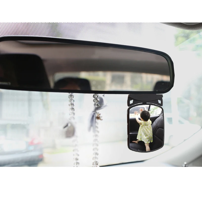 Car Blind Spot Mirror Children Car Back Seat Baby Mirror 360 Degree Adjustable Automotor Kids Monitor Safety Rearview mirror