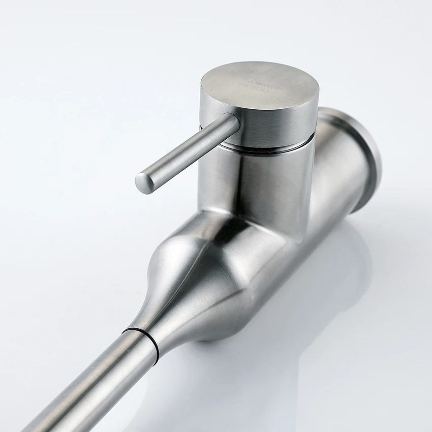 kitchen faucet mixer cold and hot sink tap stainless steel brushed faucets home Water drop shape new design